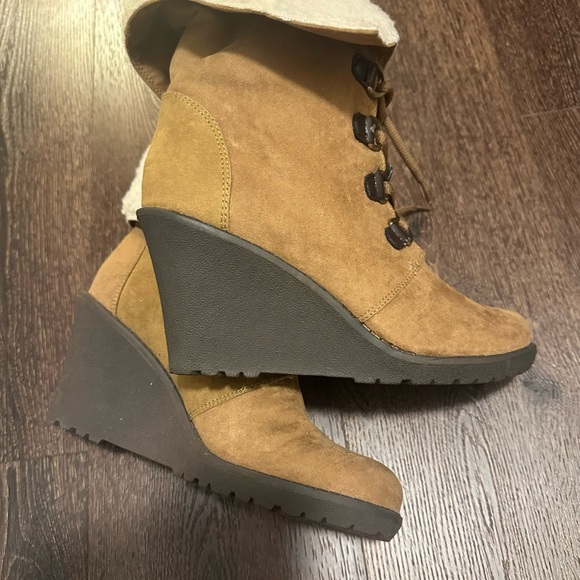 Route 66 Tan Size 8.5 Ankle Boots Wedges - Picture 7 of 8